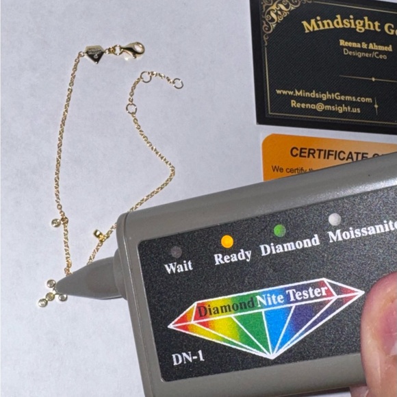 Real diamond cross faith bracelet, earth mined custom made natural diamond gift - Picture 5 of 7